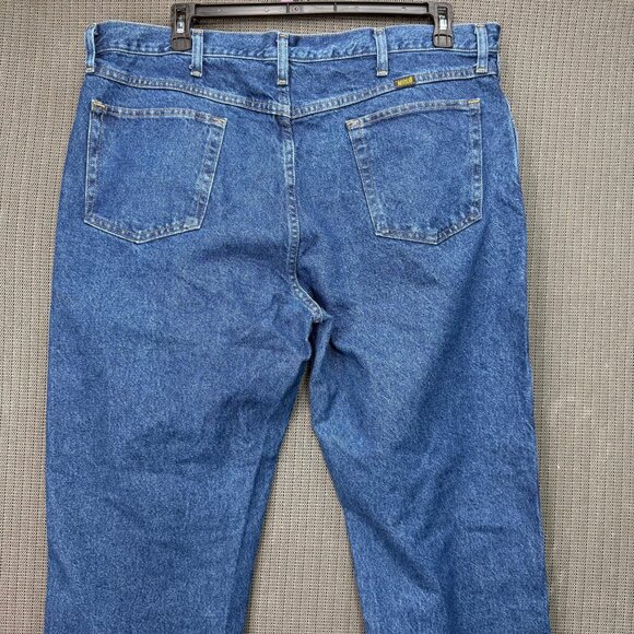 Rustler Mens Size 40x30  Blue Relaxed Fit Straight Leg Denim Jeans Rugged Wear - Picture 11 of 11